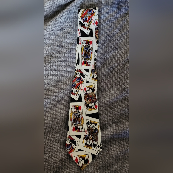 The Unbranded Brand Other - Disney Mickey Mouse Playing Card Design Men's Tie